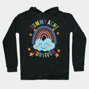 Tummy Ache Survivor Rainbows Stomach Aches Abdominal Pain Hoodie